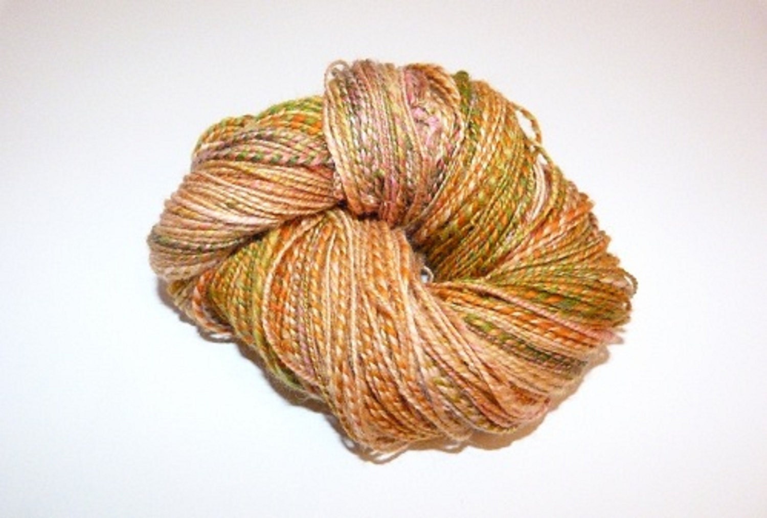 Handspun Superwash BFL  Wool Yarn- "Summer Sunset"