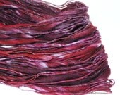 HandSpun Thick and Thin Superwash BFL Wool Yarn- "Rose Gardens"   ---CLEARANCE---