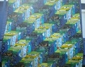 small blanket lap quilt throw Sunshine and Shadows lap quilt geometric colorful blue green yellow chocolate rainbow rail ooak