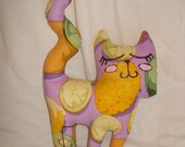 Plush Manga cat Sleepy cute stuffed animal plushie cotton humor funny