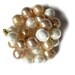 Pearl Necklace, Peach Blush and Ivory Shell Pearls, Oversized Extra Large, Hand Knotted on Silk Cord