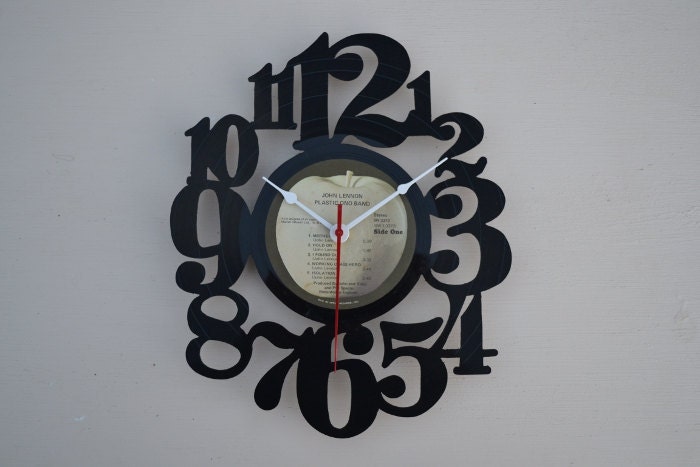 Vinyl Record Clock Album Wall Clock (artist is John Lennon)