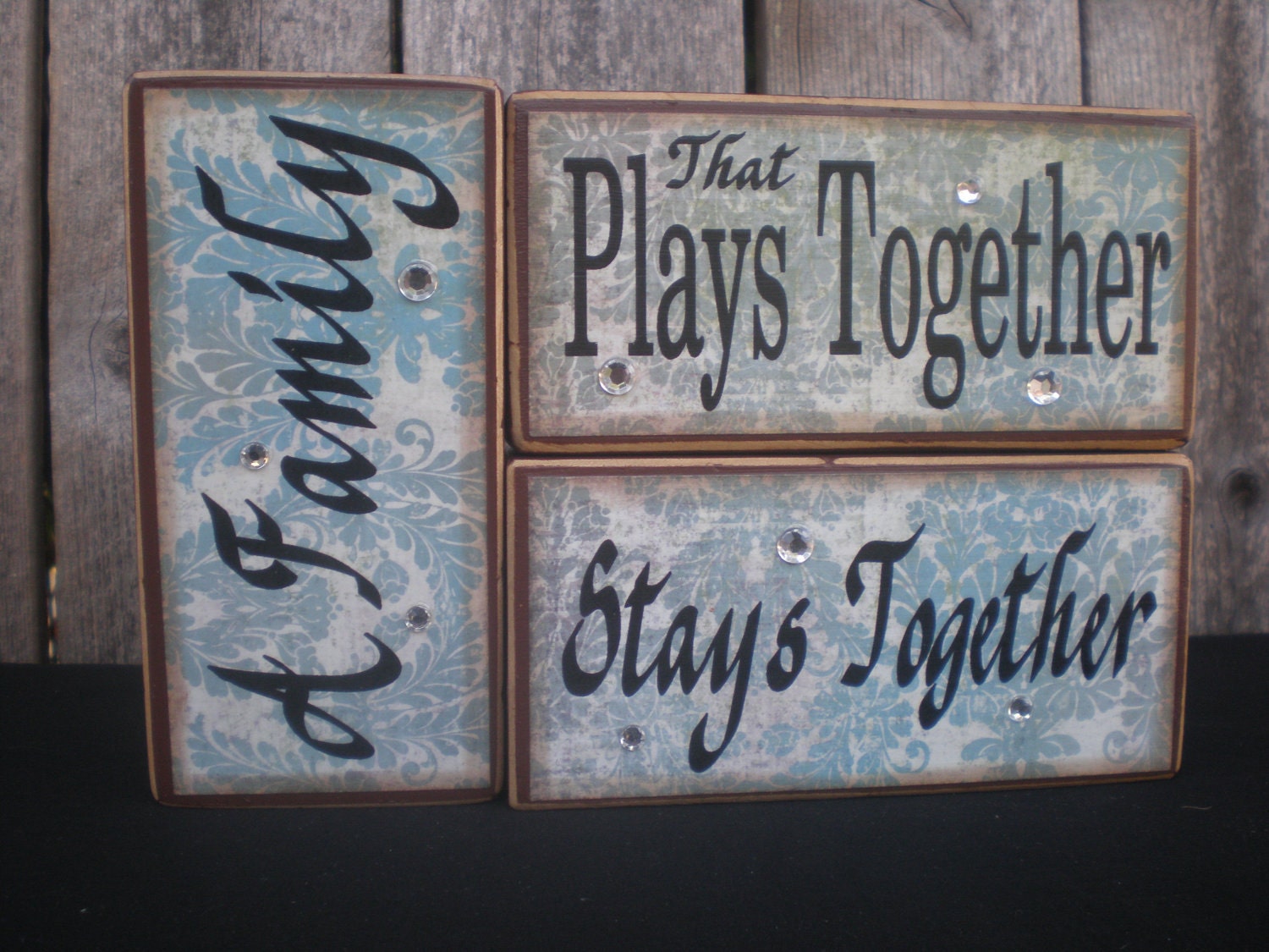 Wooden Home Decor Blocks - FAMILY