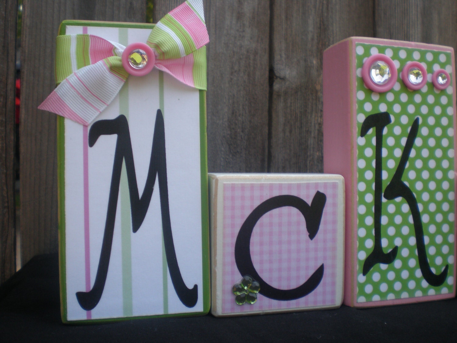 Personalized Wooden Name Blocks - GIRL'S NAME (Custom Order)