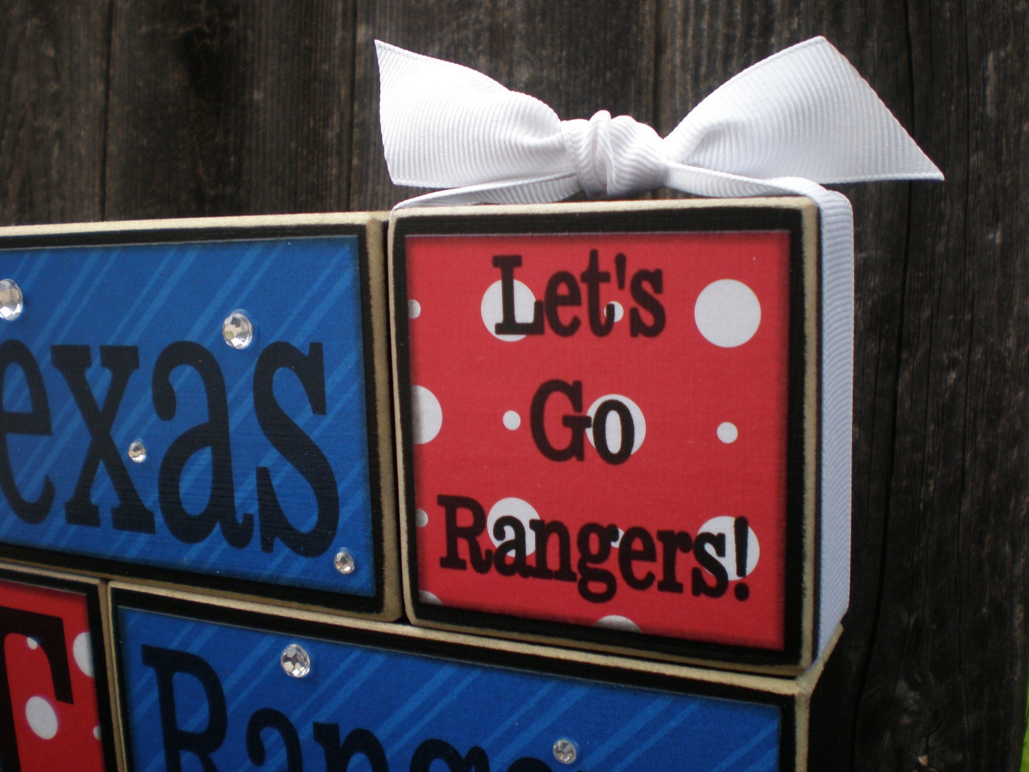 Wooden Blocks - TEXAS RANGERS - Baseball