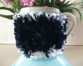 Fun Mug Cosy - Navy & White. Mug Hug, Home Accessories, Office Gift,
