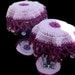 Beaded Glass Covers and Coaster Sets in Pink & Dk Pink. Eco Friendly, Spring, Summer, Picnics, Alfresco, Outdoor Dining.