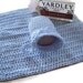 Crochet Cotton Wash Set & Soap in Pale Blue