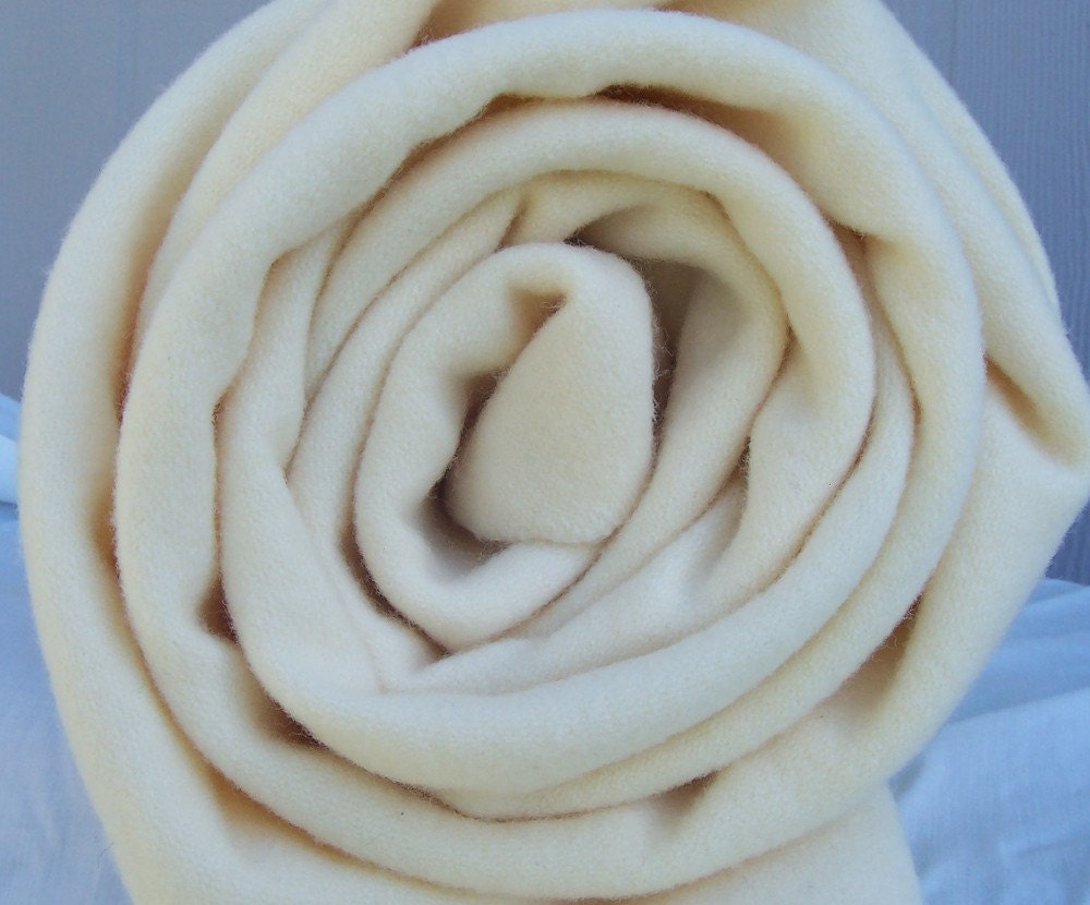 Original Winter White Pendleton Felted Wool Fabric