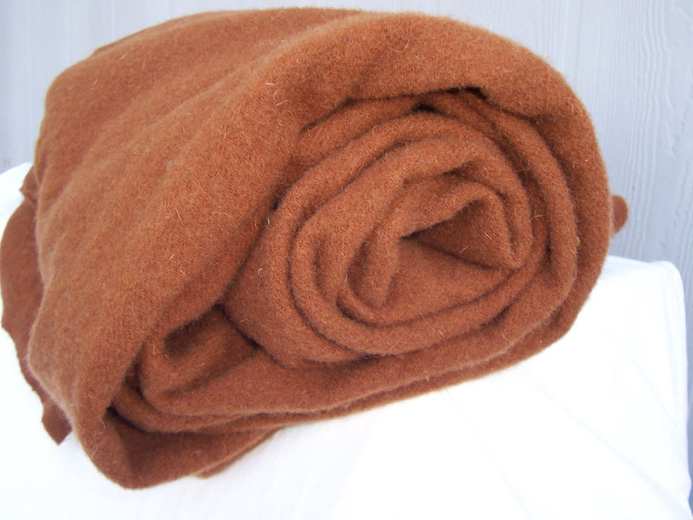 burnt sienna, cinnamon brown felted wool