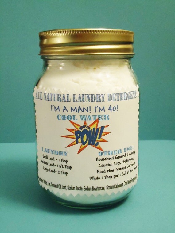 Items similar to All Natural Laundry Detergent (for MEN) All Purpose