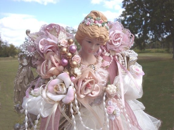 shabby chic angel christmas tree topper by victoriandesign on etsy shabby chic angel christmas tree topper by victoriandesign on etsy