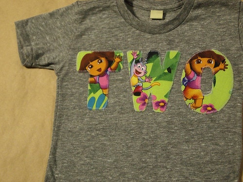 Dora the Explorer Birthday Shirt Girls Birthday Tee Organic Blend