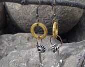 Steampunk hardware earrings