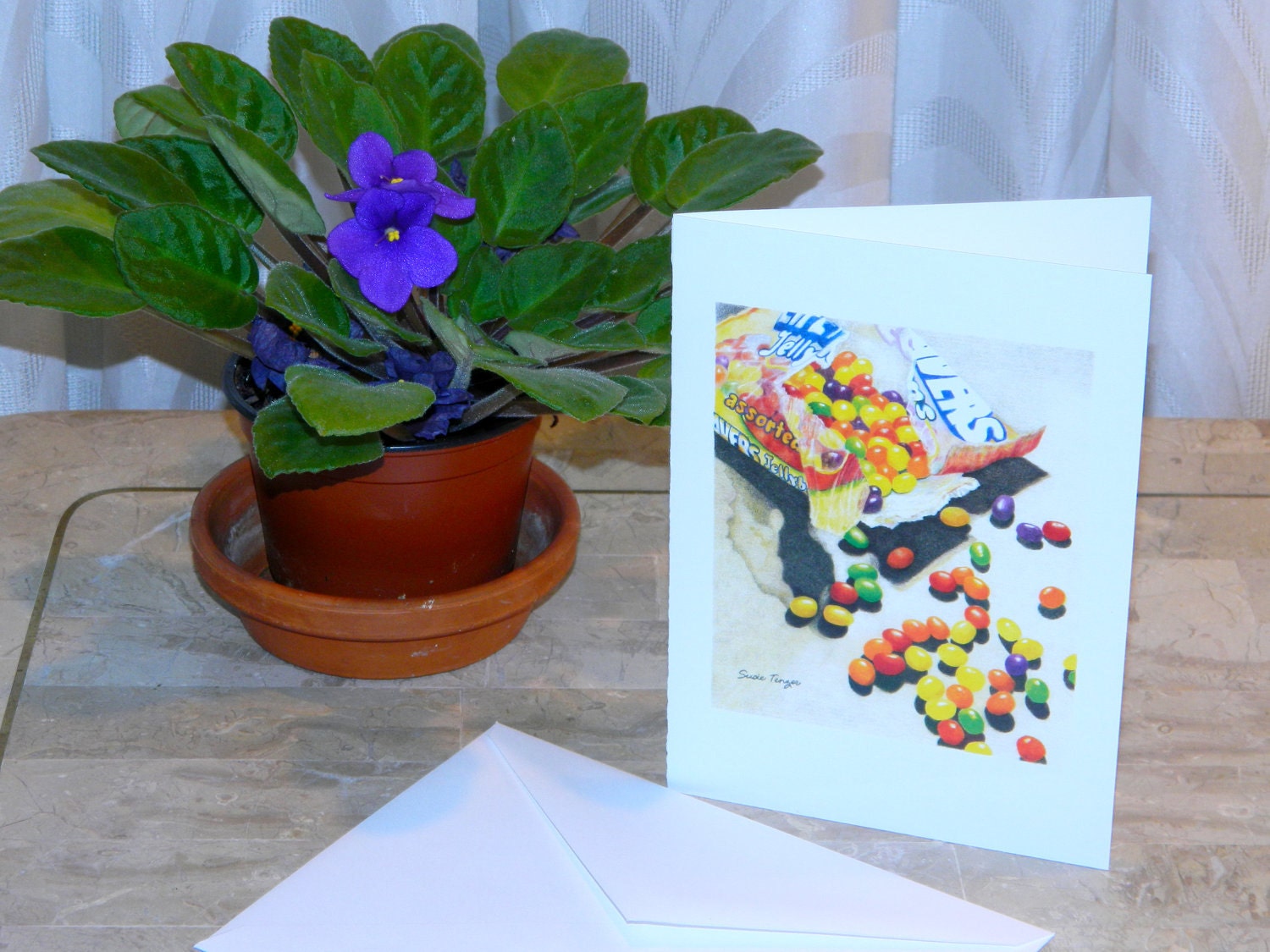 Three Note Cards Jelly Beans Print