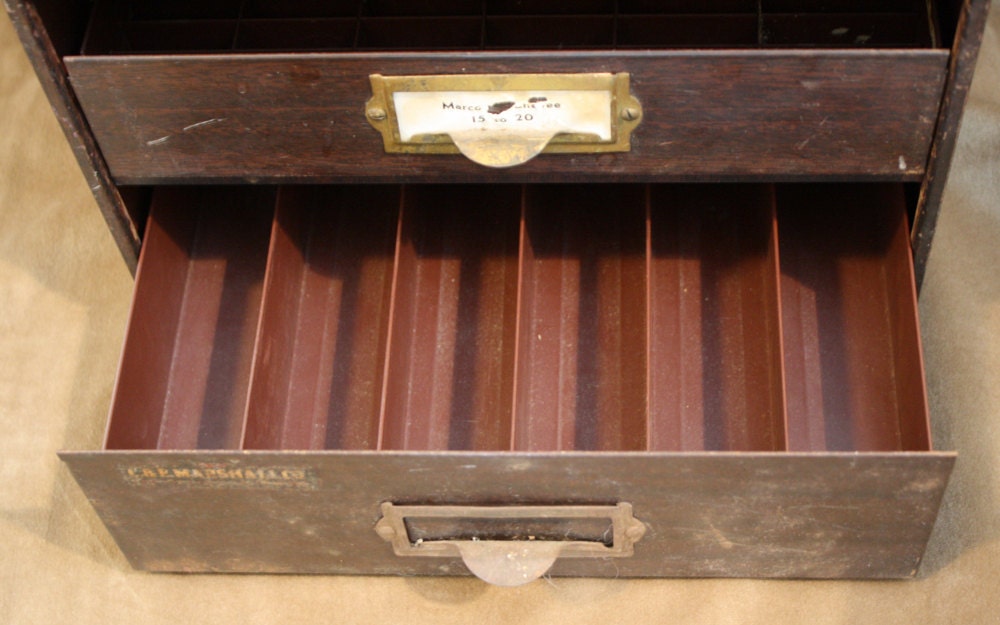 RESERVED Steampunk industrial watchmakers cabinet, probably pre-1930, tons of storage