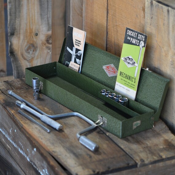 SK Tools Vintage Socket Set Box with Tools and by LostRoadVintage