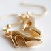 High Heel Shoe Earrings High Heels Earrings Miniature Barbie Shoe Charms Gold Shoe Jewelry - E045