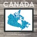 Typography Map of Canada - 11 x 14" Print