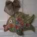 Burlap Fish Door Hanger with Polka Dots