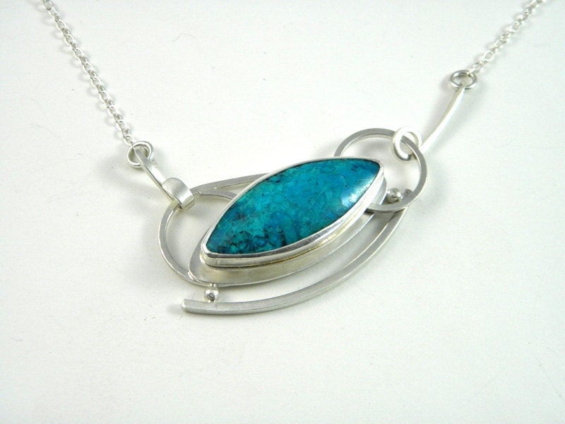Silver Chrysocolla Necklace II