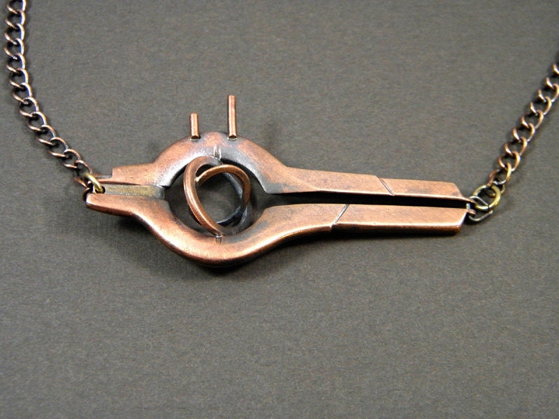 Forged Copper Mass Relay Pendant