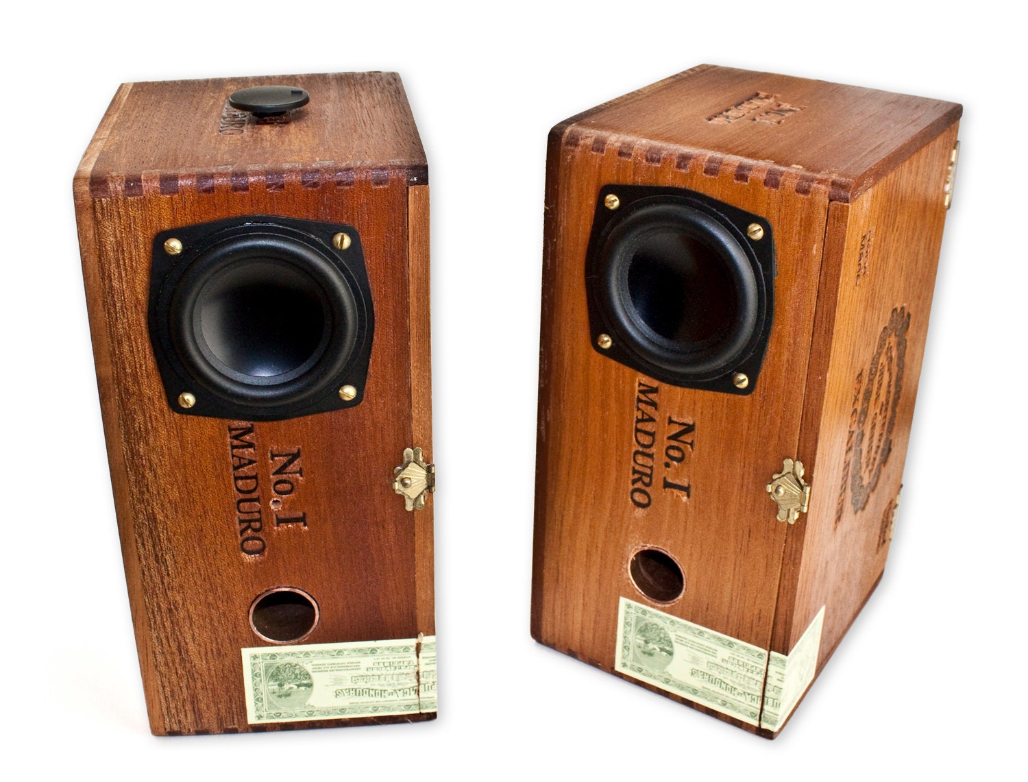 Custom Cigar Box Amplified Speakers