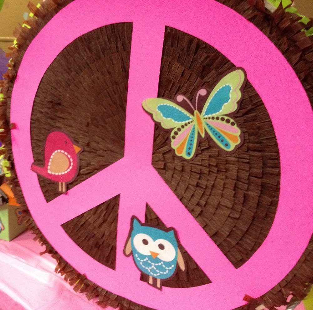 Peace Sign Pinata - Custom Made