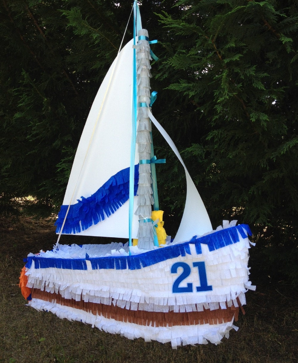 Sailboat Pinata. Ship Pinata.  Custom Pinata.
