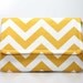 Clutch - Yellow and White Chevron - Ready to Ship