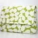 Clutch - Green and White Fold Over Purse - Ready to Ship