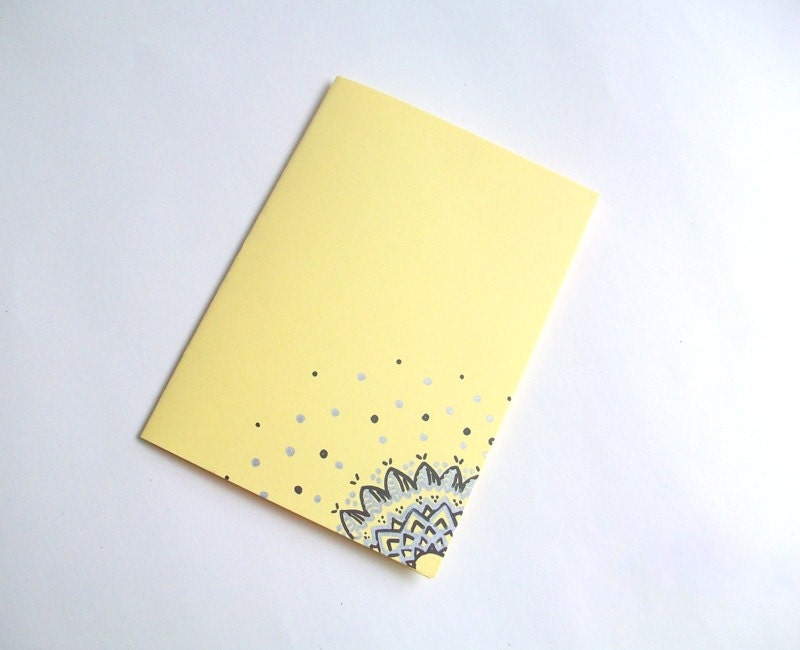 Pastel Yellow Hand Drawn Card (Single card, envelope included)