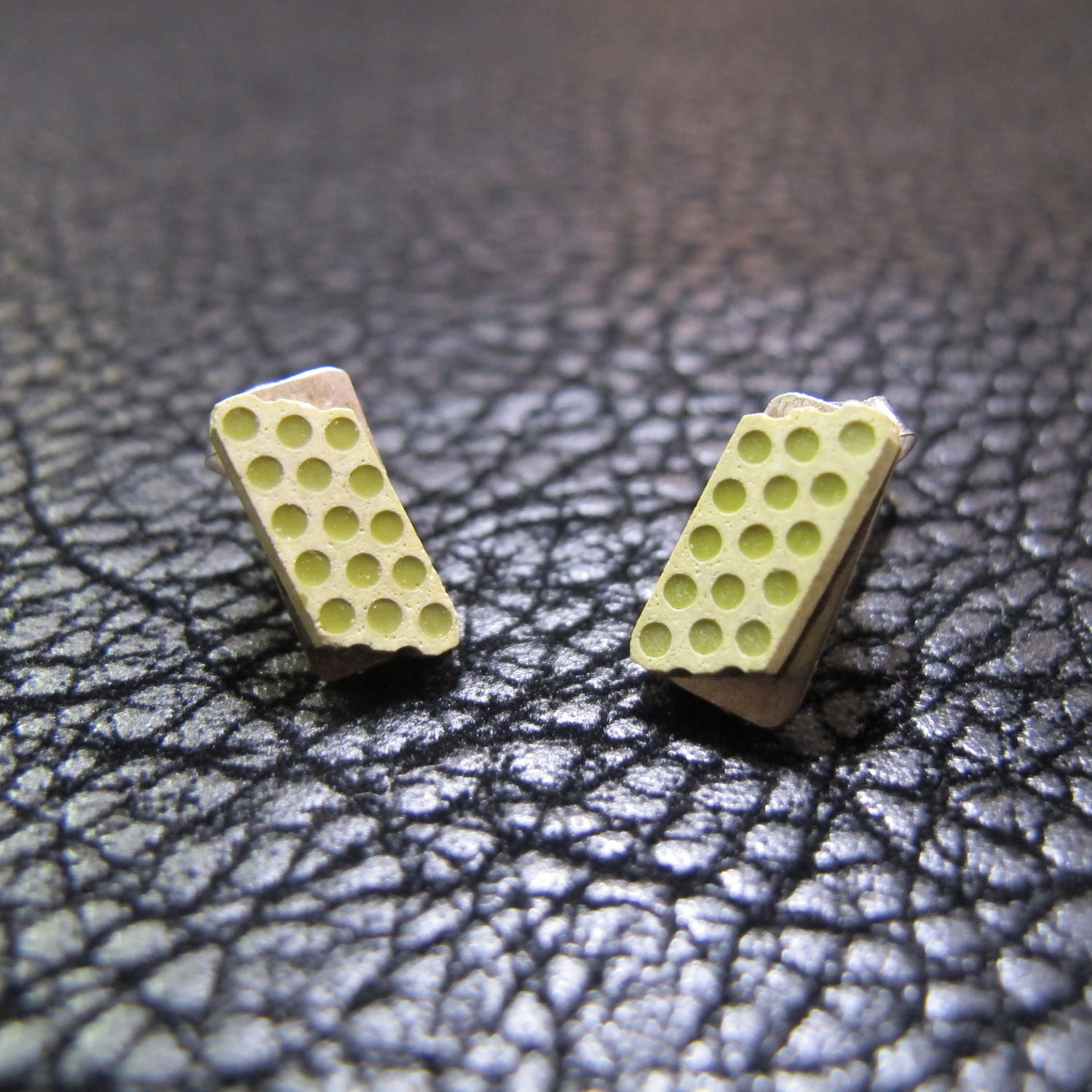 Green Pop Dot Earrings