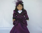 Victorian Walking Dress and Hat for American Girl and Similar 18" Dolls