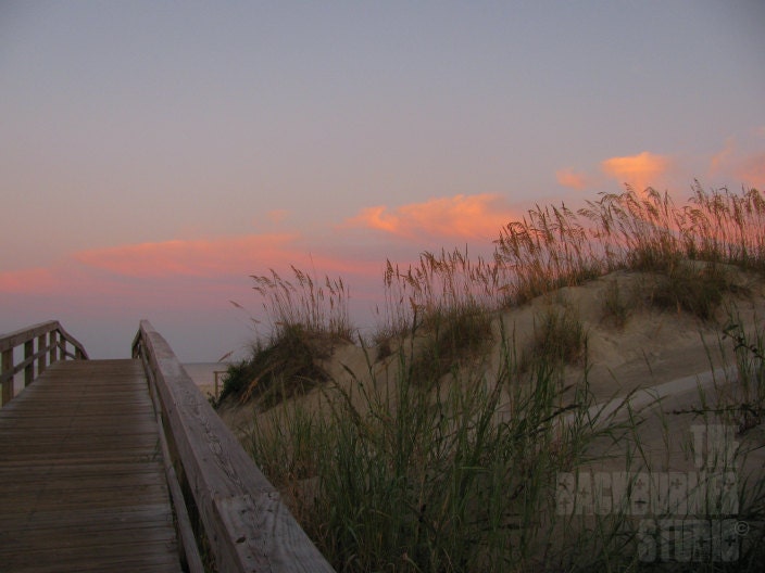 IN STOCK Metallic Print 8x10 "Sunset Anticipation" Tybee Island GA beach
