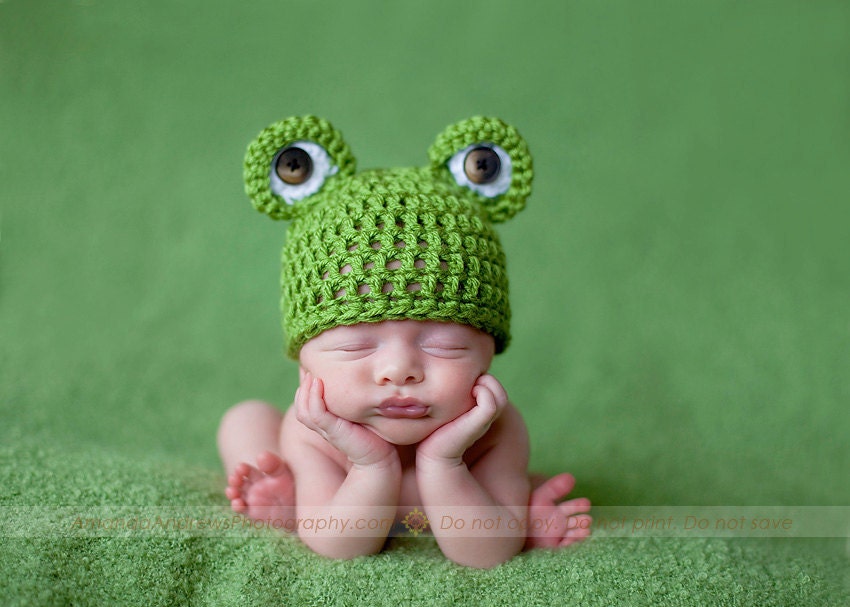 Mr. Frogger Newborn Beanie