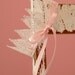 Sweet Pearl White Vintage Lace Baby Crown with Pink Ribbon - Perfect Photography Prop