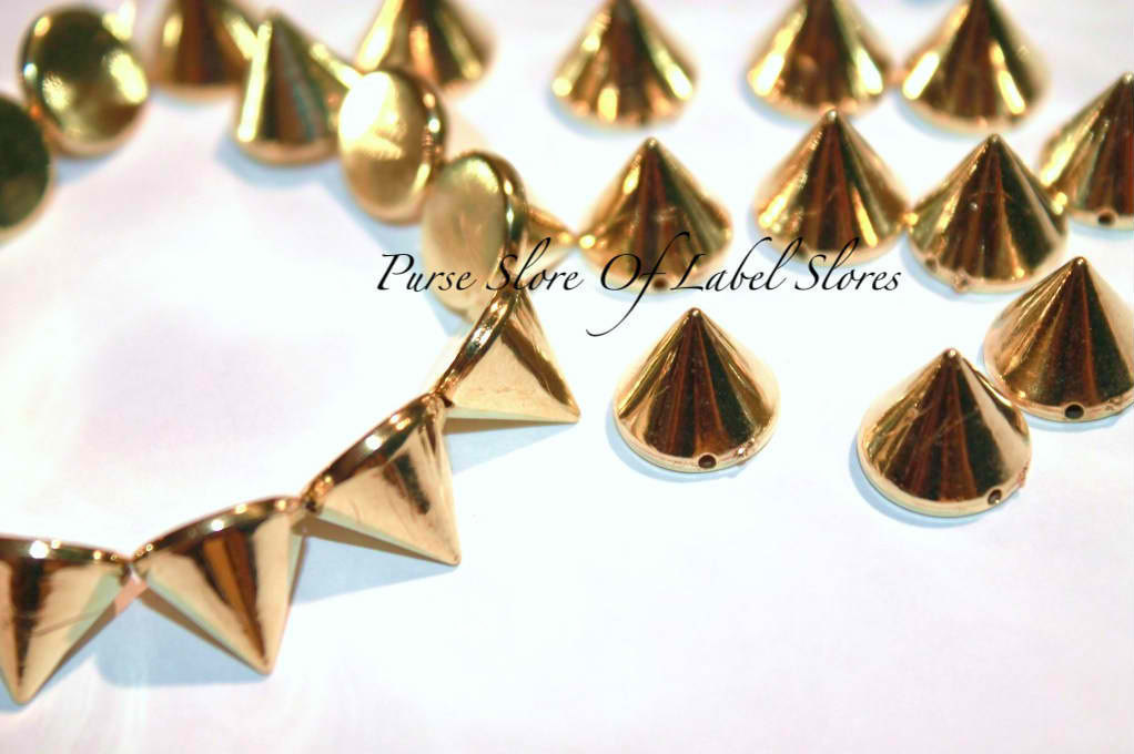 SALE 50 pcs Basketball Wives Spike Beads Gold
