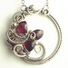 Garnet and Silver Wirewrapped Necklace - Gemstone Circle