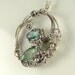Rainbow Fluorite and Silver Sculpted Necklace Gemstone Circle
