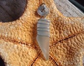 Frosted scottish sea glass Wire Wrapped Pendant
