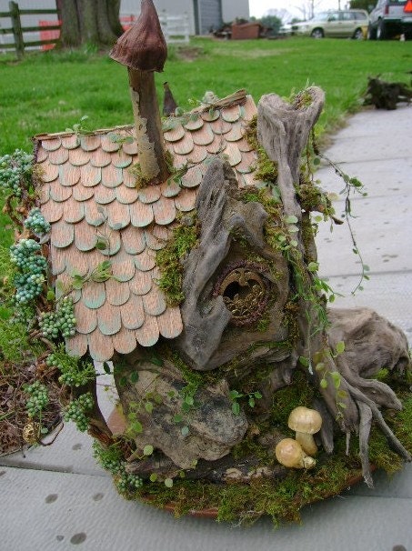 OOAK Driftwood FAIRY House unfurnished Dollhouse By J. McLaughlin Custom Furniture Available