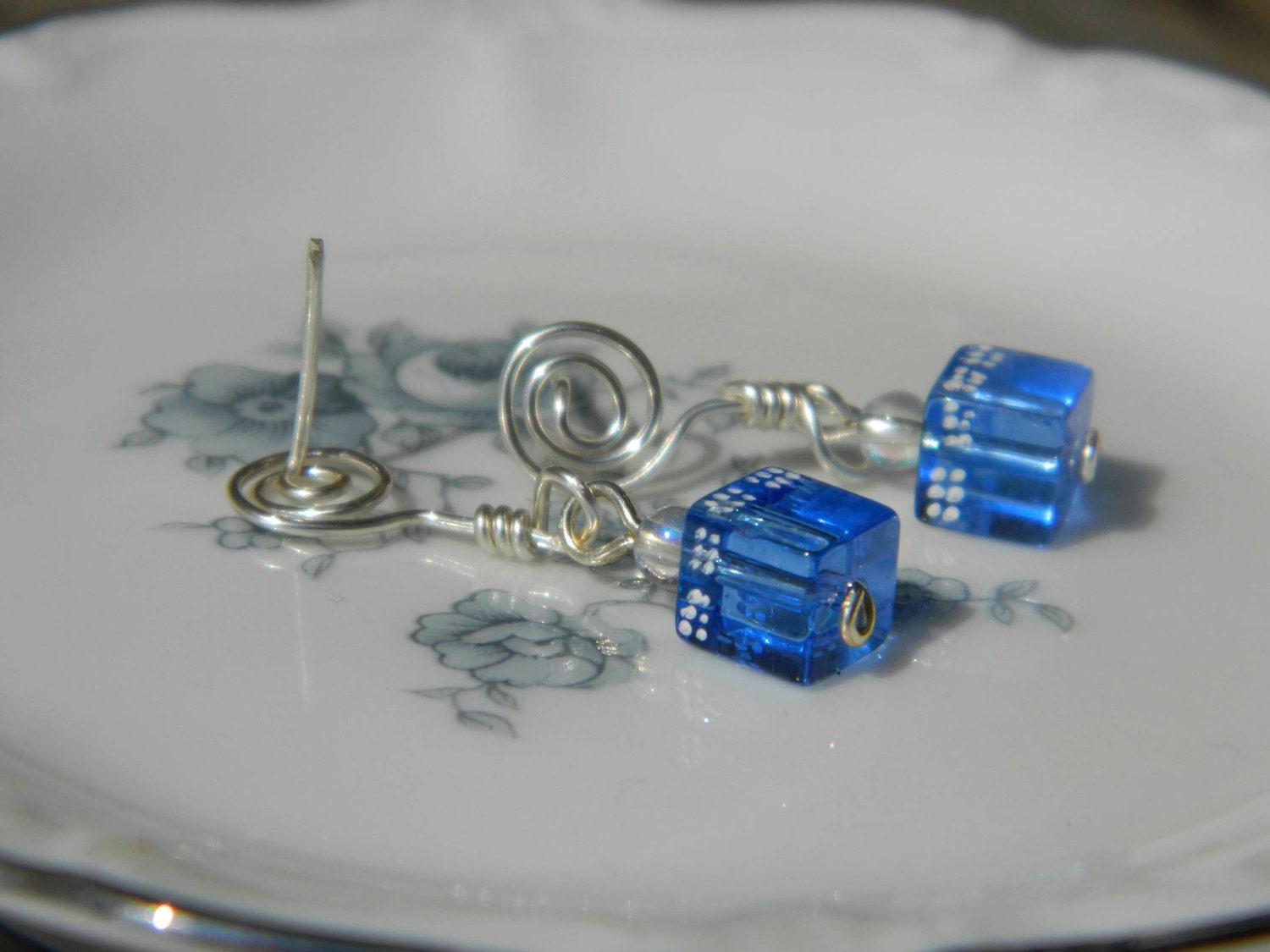 Doctor Who Handmade Tardis Post Earrings