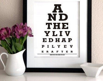 ... Quote Wall Quote (And they lived Happily ever After) Print ... Quote Wall Quote (And they lived Happily ever After) Print