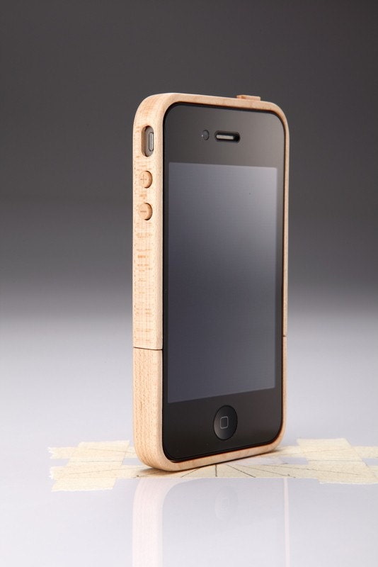iPhone 4 Maple Wood Case & Stand NIB