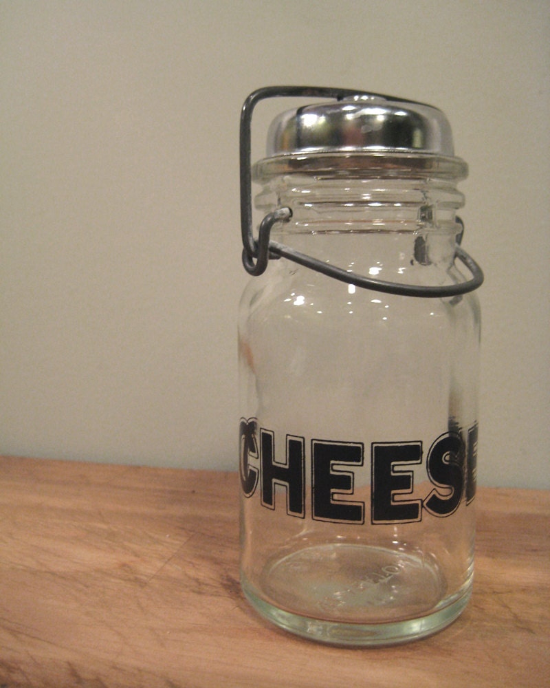 Vintage Glass Cheese Jar