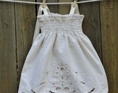 12 months Baby girl lace dress... Ivory Embroidered Cutout Rose, SALE
