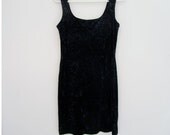 Dark blue and red crushed velvet dress