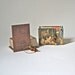 Tiny Gift Boxes in shades or Cream and Brown with Circus Clown for Favors Stocking Stuffers Jewelry