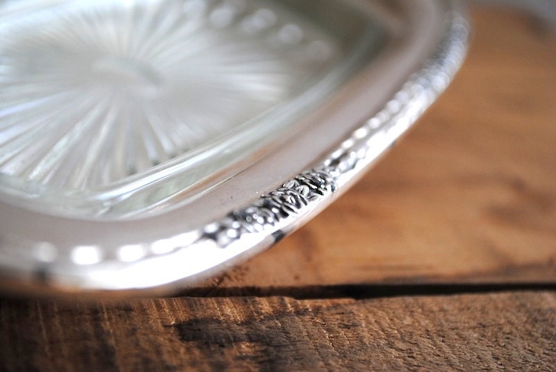 RESERVED - Vintage Silver Plated Butter Dish